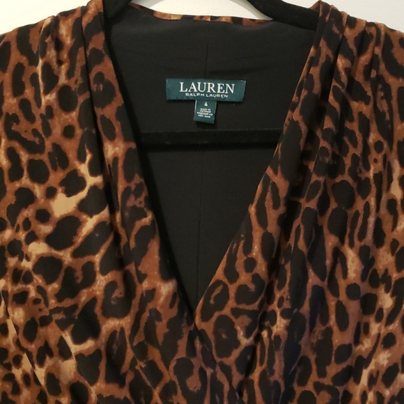 Ralph Lauren Leopard Print Dress - Size 4 - Picture 2 of 5